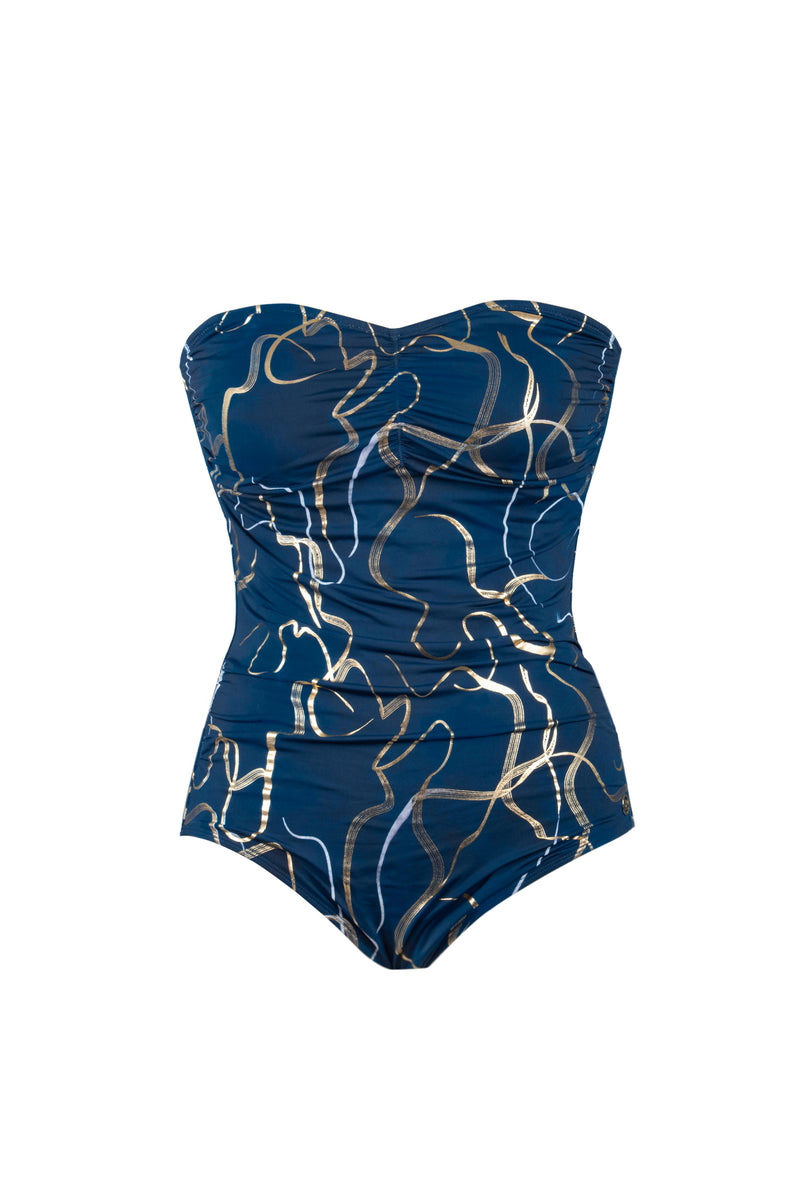 Riviera Gold Foil Bandeau Swimsuit – Seaspray Swimwear